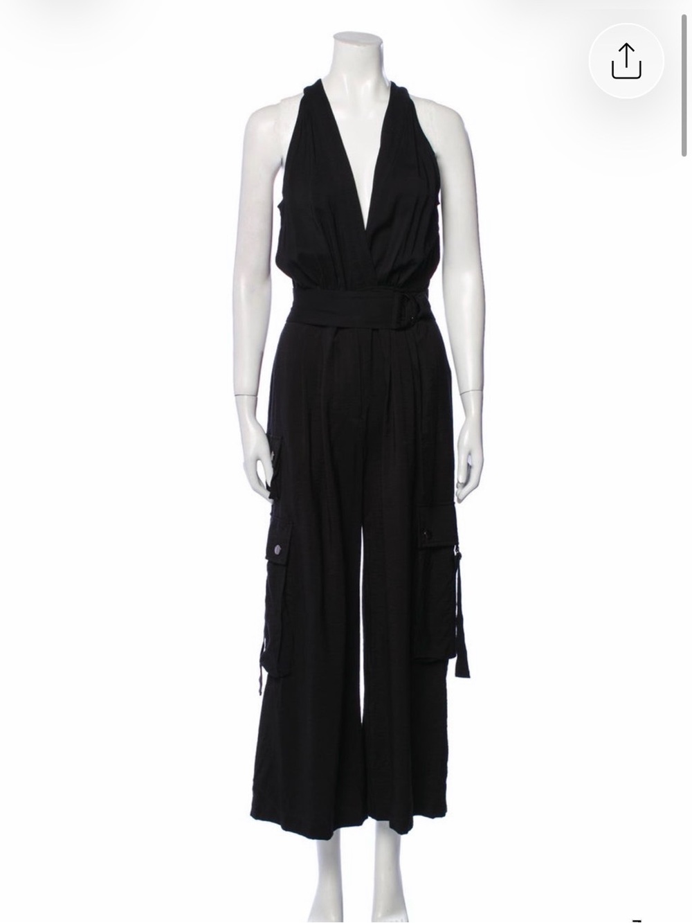 Ramy Brook Black Sleeveless Plunge Neck Jumpsuit